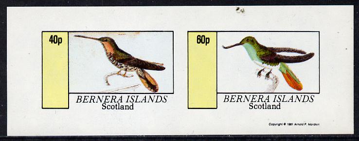 Bernera 1981 Humming Birds imperf,set of 2 values (40p & 60p) unmounted mint