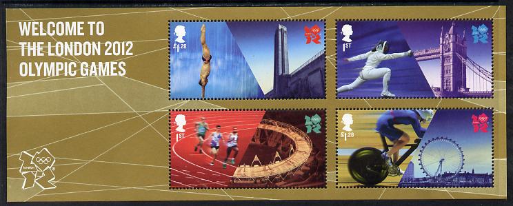 GB Great Britain 2012 Welcome to the London Olympic Games perf m/sheet unmounted mint