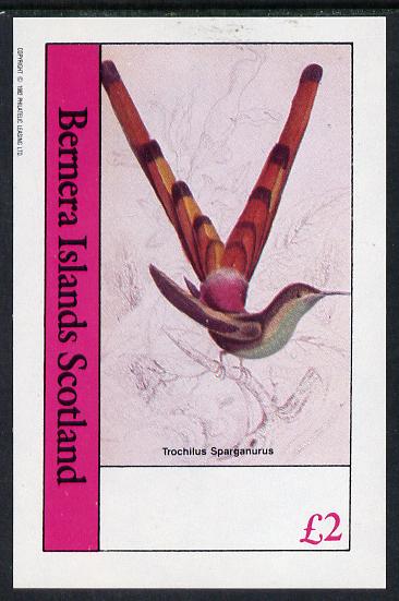 Bernera 1982 Humming Birds (Trochilus S) imperf deluxe sheet (£2 value) unmounted mint