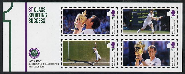 GB Great Britain 2013 Andy Murray - 1st Class Sporting Success perf m/sheet unmounted mint