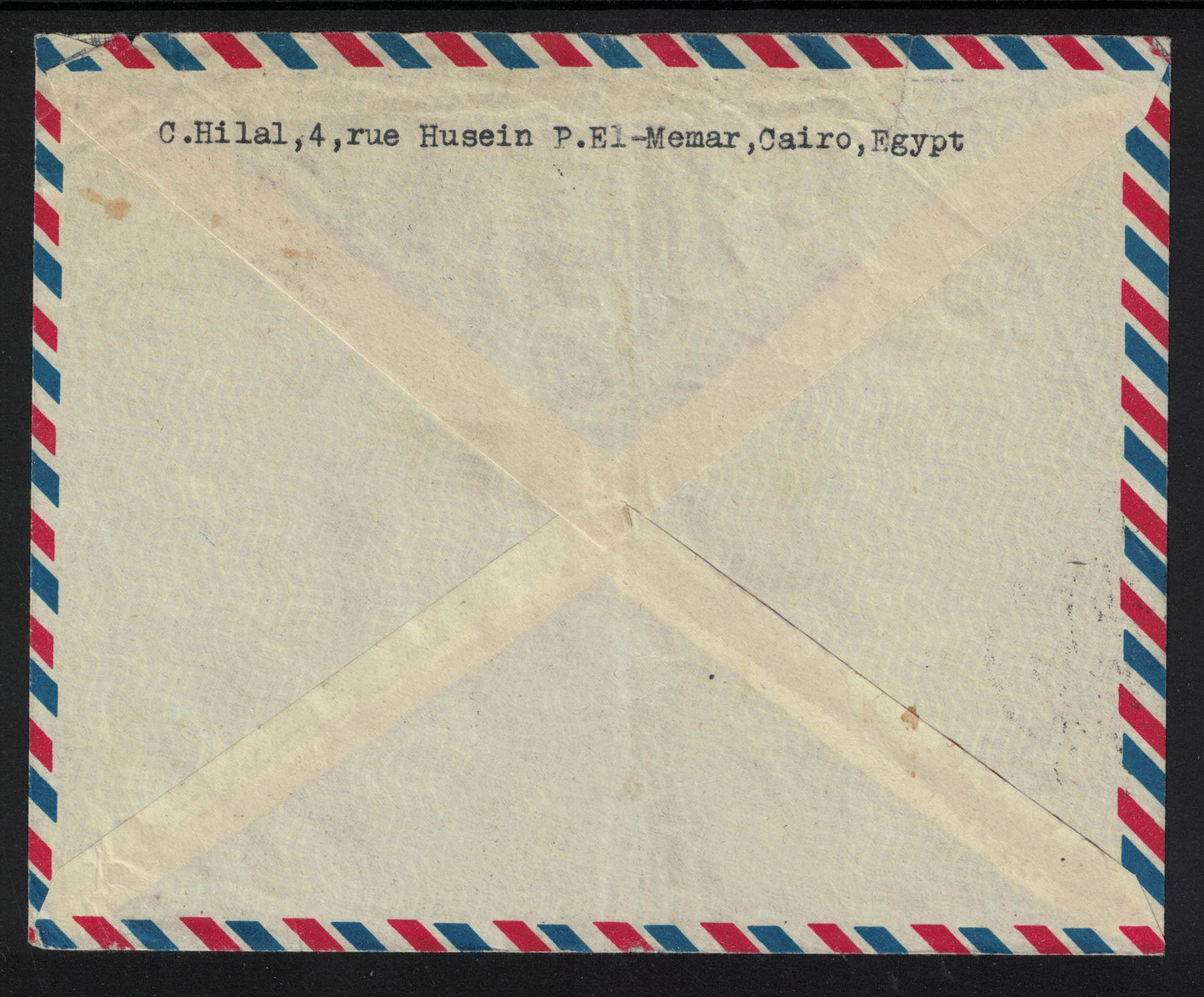 1955 Cairo Egypt cover to Pennsylvania USA. Details below (A00043)