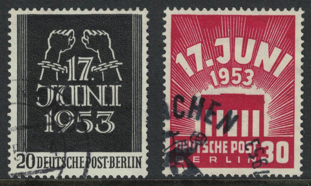 1953 Germany Berlin uprising Set SG B110 & B111 Fine Used, Clean backs