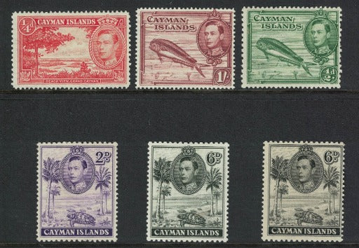 1938 KGVI Cayman Islands Selection. SG's Below...