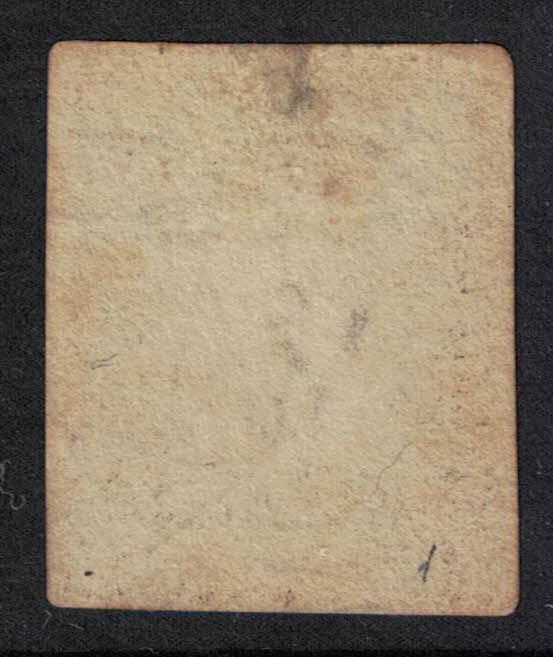 1852 Luxembourg SG2 10c Black. 4 good margins, clean back, light cancel