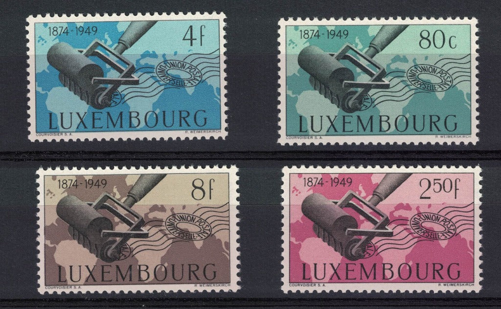 1949 Luxembourg 75th Anniv of UPU SG525-28 U/M 