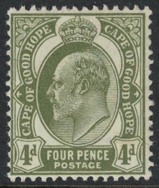 1904 K Edward VII Cape of Good Hope COGH 4d Olive SG75 VLMM