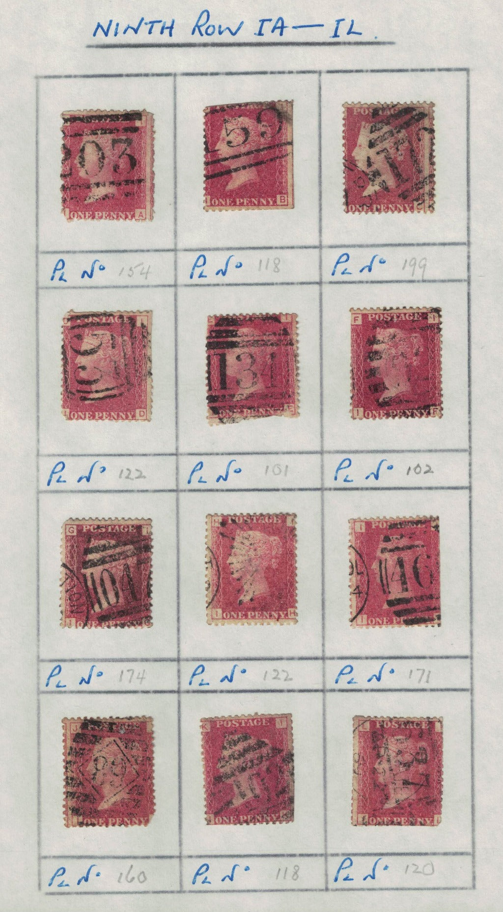 GB 1858 -79 SG43 Part Reconstruction. ROW I. See scan for condition