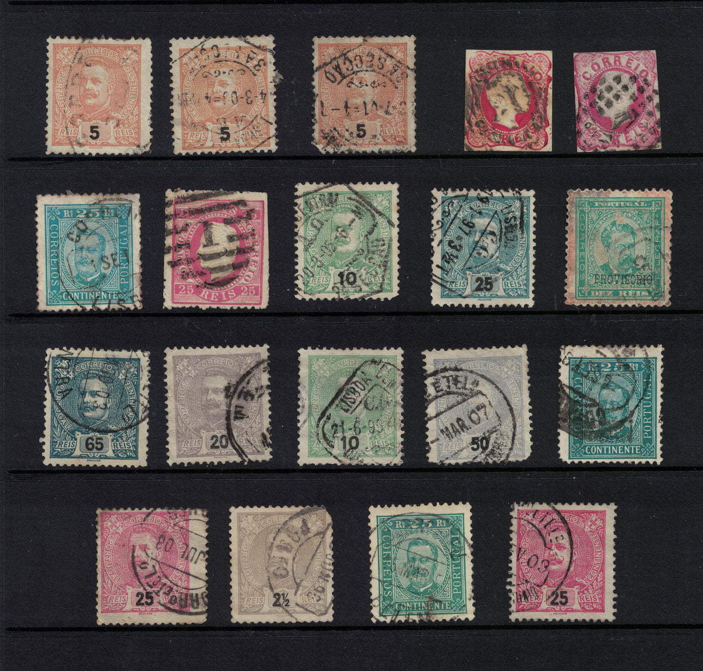 >1855 Small selection of early Portugal Unchecked