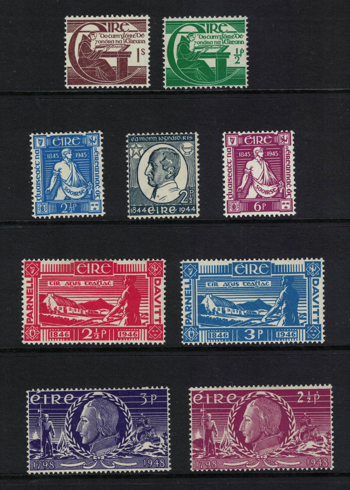 1944-46 Southern Ireland Eire Small selection M/M (E157)