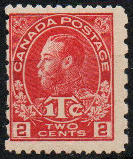 Canada 1916 2c Carmine-Red Die 1 SG235 V/L/M/M