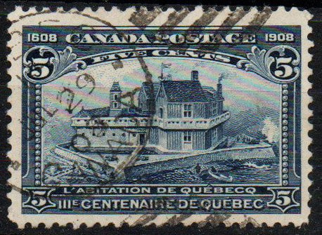 Canada 1908 KGV &nbsp;5c Indigo SG191 Fine Used