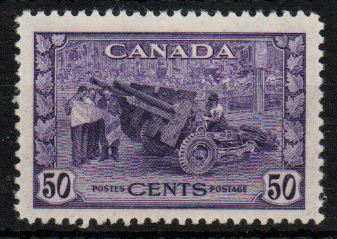 Canada 1942-48  50c Violet SG387 Unmounted Mint
