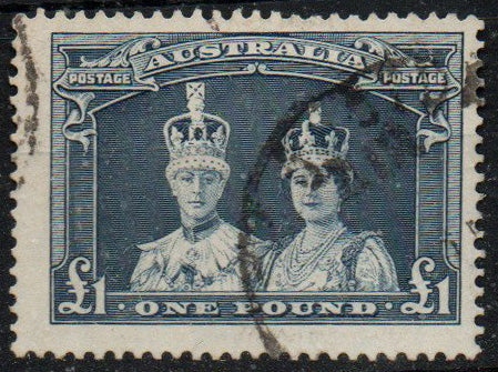 Australia 1938 £1 Bluish Slate SG178 Good Used 