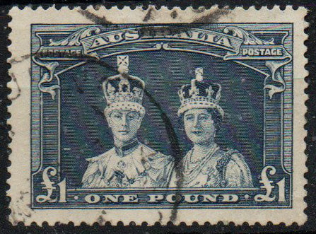 Australia 1938 £1 Bluish Slate SG178 Good Used