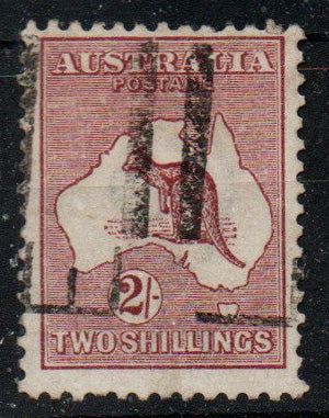 Australia 1924 2/- Maroon SG74 Average Used