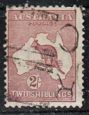 Australia 1924 2/- Maroon SG74 Average Used