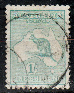 Australia 1913 1/- Emerald SG11 Fine Used 