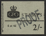 GB QEII 2/- Booklet Advertisers Copy without Stamps as intended PROOF (AM1124)