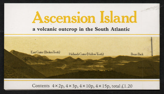 1984 Ascension £1.20 Booklet SGB3a Complete Yellow cover, Flower Stamps (1259)