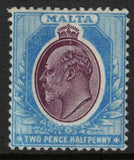 1903 Malta Edward VII SG41. 2½d Maroon & Blue VLMM (263) 574