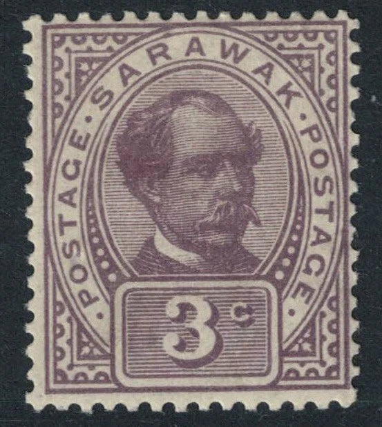 c1899 SC38 3c Sarawak Dull Purple Good Cat Value. Selling as U/M