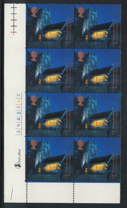 GB 2000 Spirit & Faith SG2170-03 Cyl Blocks of 8 Unmounted Mint (Ten54)