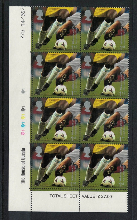 GB 2000 Bones & Body SG2166-69 Cyl Blocks of 8 Unmounted Mint