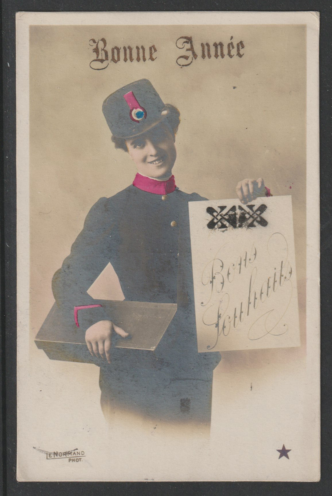 GB Great Britain 1915 KG5 OAS postcard FPO cancel addressed to Bradford with censor mark, fine