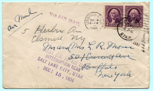 1936 Crash Mail Coronado - New York Western Express Boeing 247D Crew and Passengers all Killed