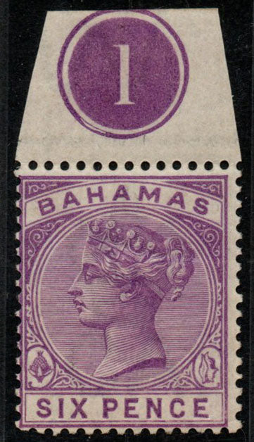 1880 Bahamas QV SG54 6d Mauve Plate 1  U/M (951)