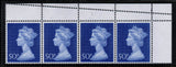1972 GB Large Format Machin SG831 50p Ultramarine Double Perforated U/M (A017)