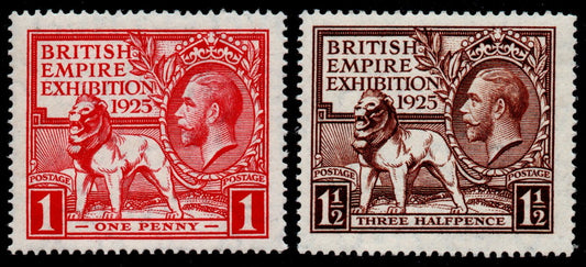 GB KGV 1925 SG432-433 British Empire Exhibition U/M MNH