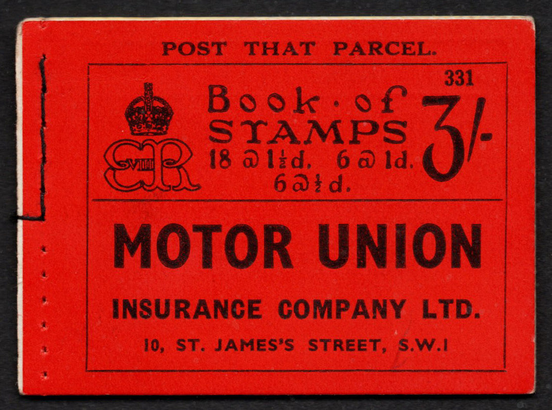 GB SG BC3 Edition 331 Ed VIII Nov 1936 3/- Booklet Complete & Unmounted Mint (AM1108)