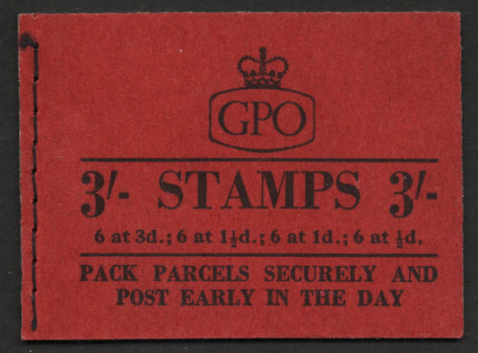 GB QEII SG M3 3/- Booklet March 1958 Complete & Mint 