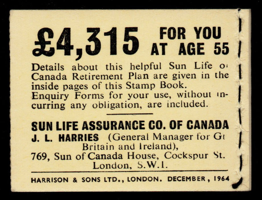 GB QEII 2/- Booklet SG N19 December 1964 Complete & Mint (AM1136)