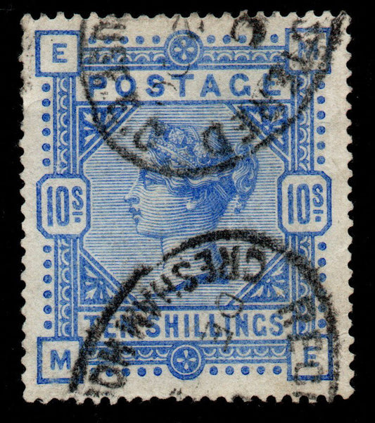 GB QV SG183 10/- Ultramarine M - E Good Used