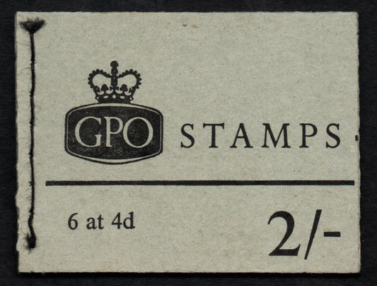 GB QEII 2/- Booklet SG NP33 all 6 stamps with Centre Band Jan 69 Complete & Mint