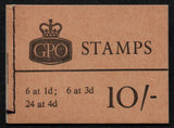 GB QEII  10/- Booklet SG X17p FEB 1968  Complete & Mint (AM1147)