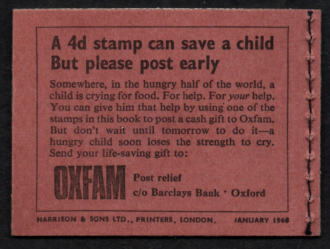 GB QEII  6/- Booklet SG QP32   Phos Bands  Jan 1968  Complete & Mint (AM1150)