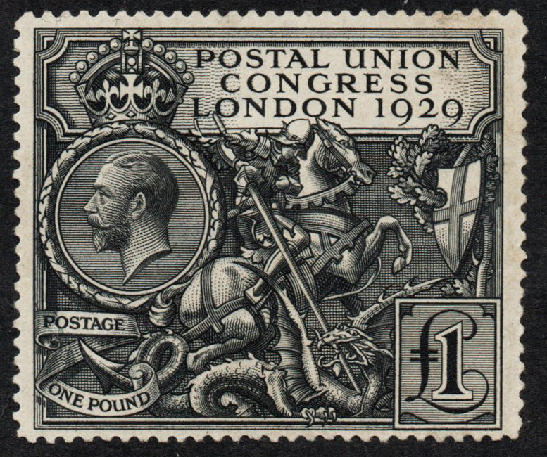 1929 KGV SG438 PUC £1 Superb Used. The scans say it all