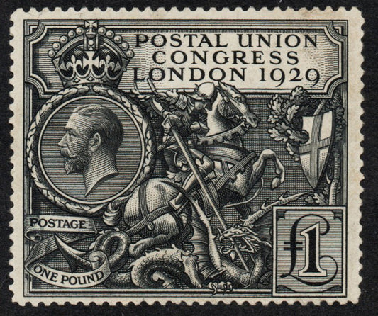 1929 KGV SG438 PUC £1 Superb Used. The scans say it all