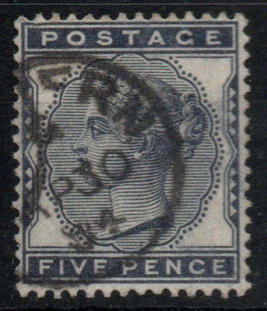 GB QV 1880 SG169 5d Indigo Nice CDS VFU Good perfs