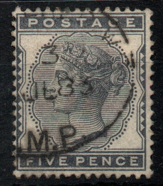GB QV 1880 SG169 5d Indigo Nice CDS VFU 