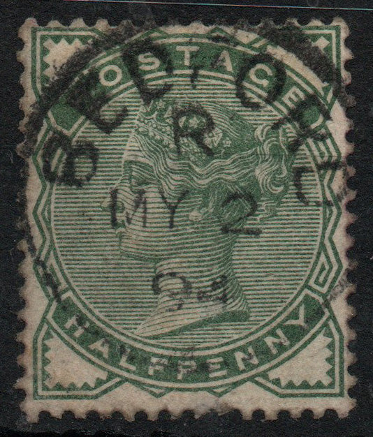 GB QV 1880 SG164 ½d Deep Green . Perfect Bedford CDS  (AM1157)