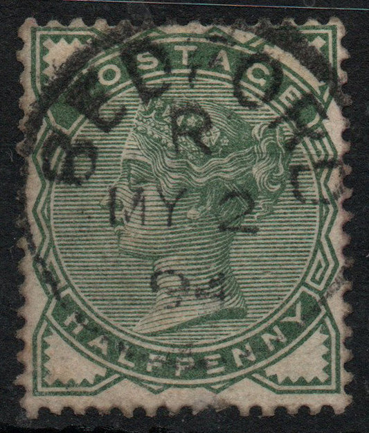 GB QV 1880 SG164 ½d Deep Green . Perfect Bedford CDS  (AM1157)
