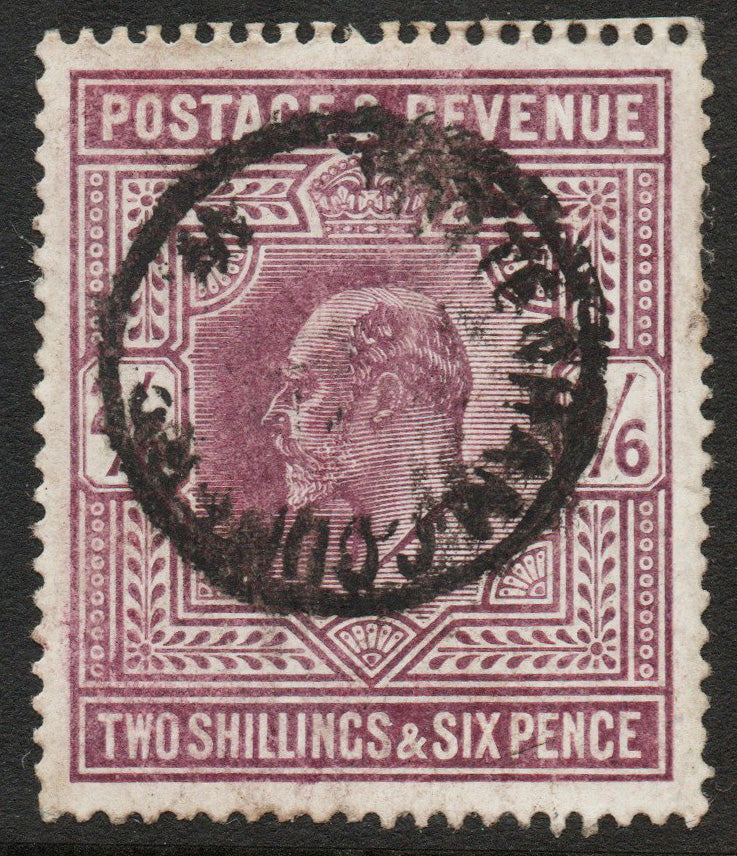 GB K EdwVII SG260 2/6d Lilac Good Used, Nice Cancellation