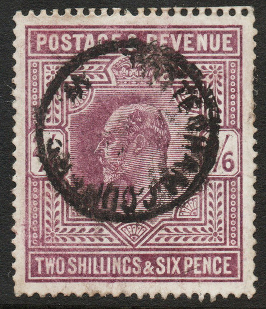 GB K EdwVII SG260 2/6d Lilac Good Used, Nice Cancellation