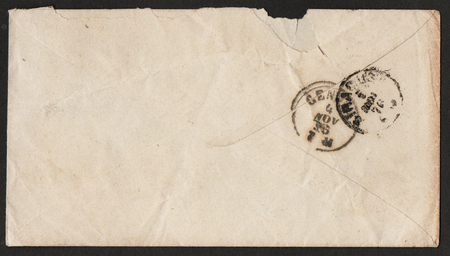 1873-80 Cover bearing SG141 2½d Rosy Mauve Plate 4 Used Malta A25  (AM1501)