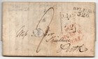 GB 1818 Entire from Belford to Perth bearing 2 line receiving office/mileage (Belford/326) handstamp plus  boxed "Addl ½d", Wheels Tax (AM1568)