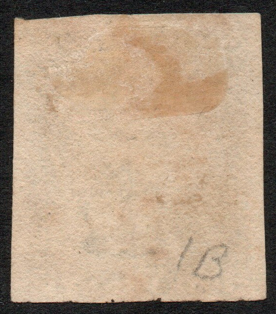 GB QV 1840 1d Black SG2 Plate 1b (J-K) 4 Huge Margins. Very Orange M/C (AM1638)